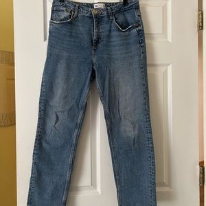 Zara straight jeans medium wash